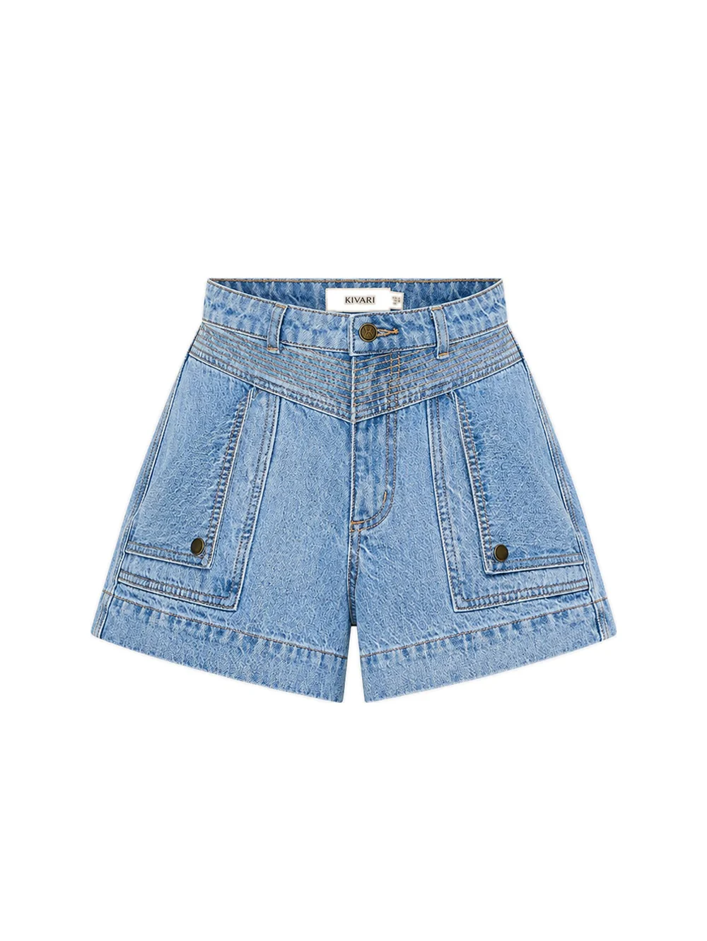 Celene Denim Shorts - Stonewash - Image 8