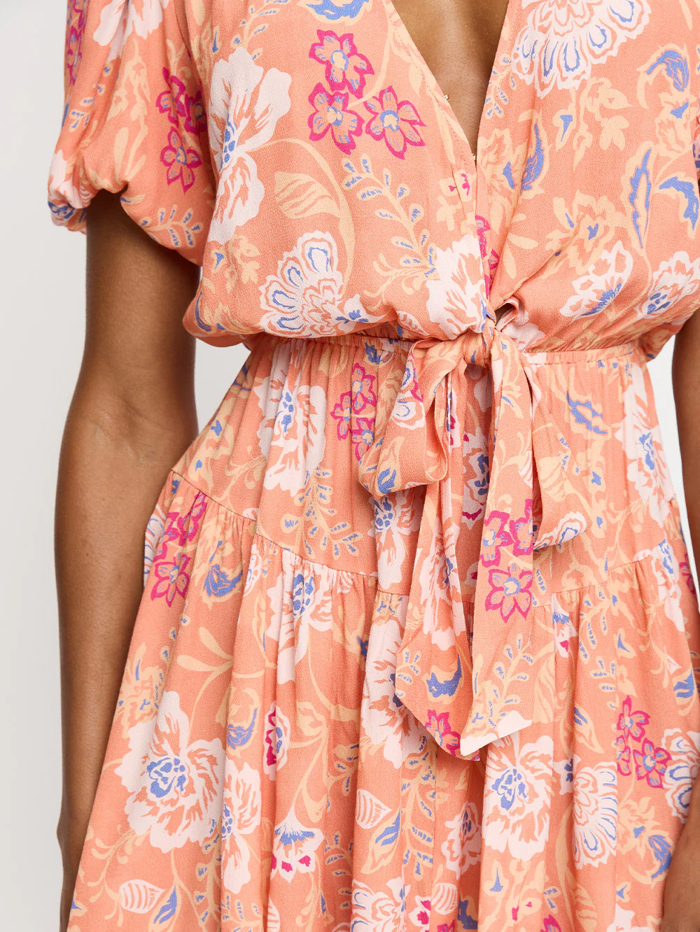 Rosa Tie Front Mini Dress - Image 5