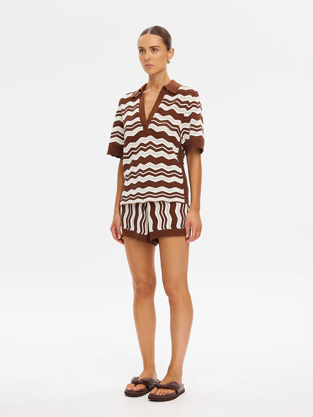 Sarah Knit Polo Top - Image 2